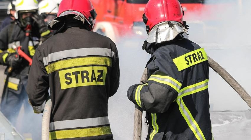 Strażacy podczas akcji.