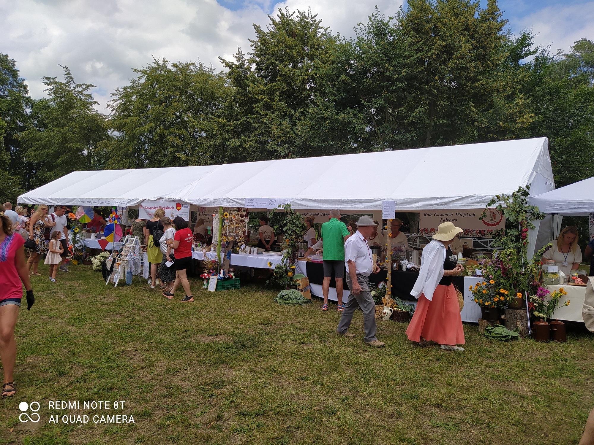 Stoiska wystawiennicze podczas festynu.