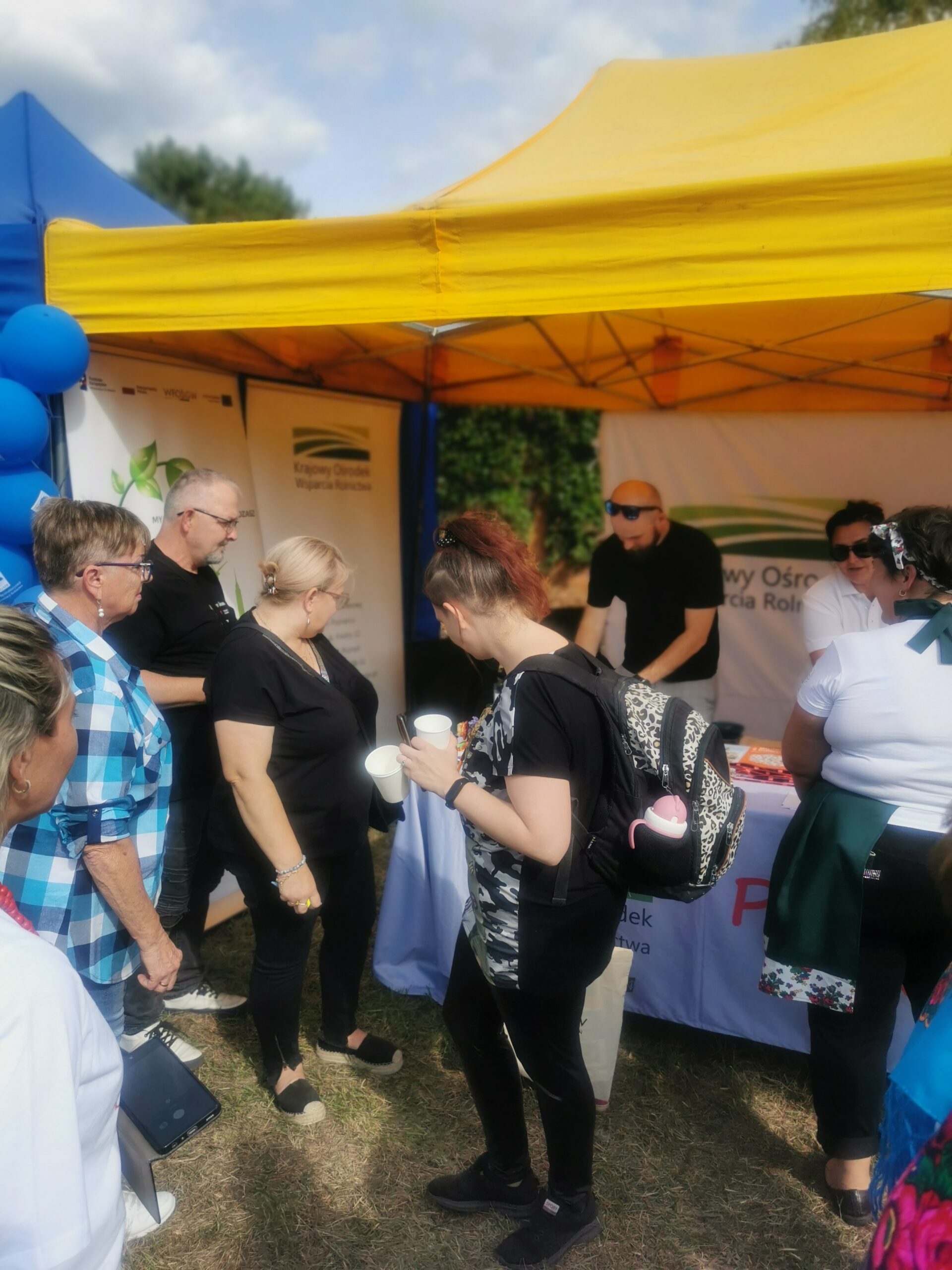 Stoisko wystawiennicze podczas dożynek.