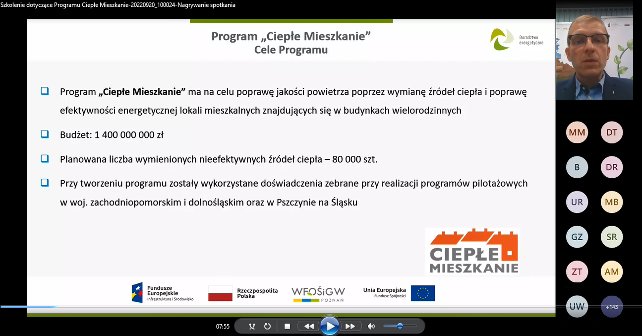 Widok prezentacji multimedialnej.