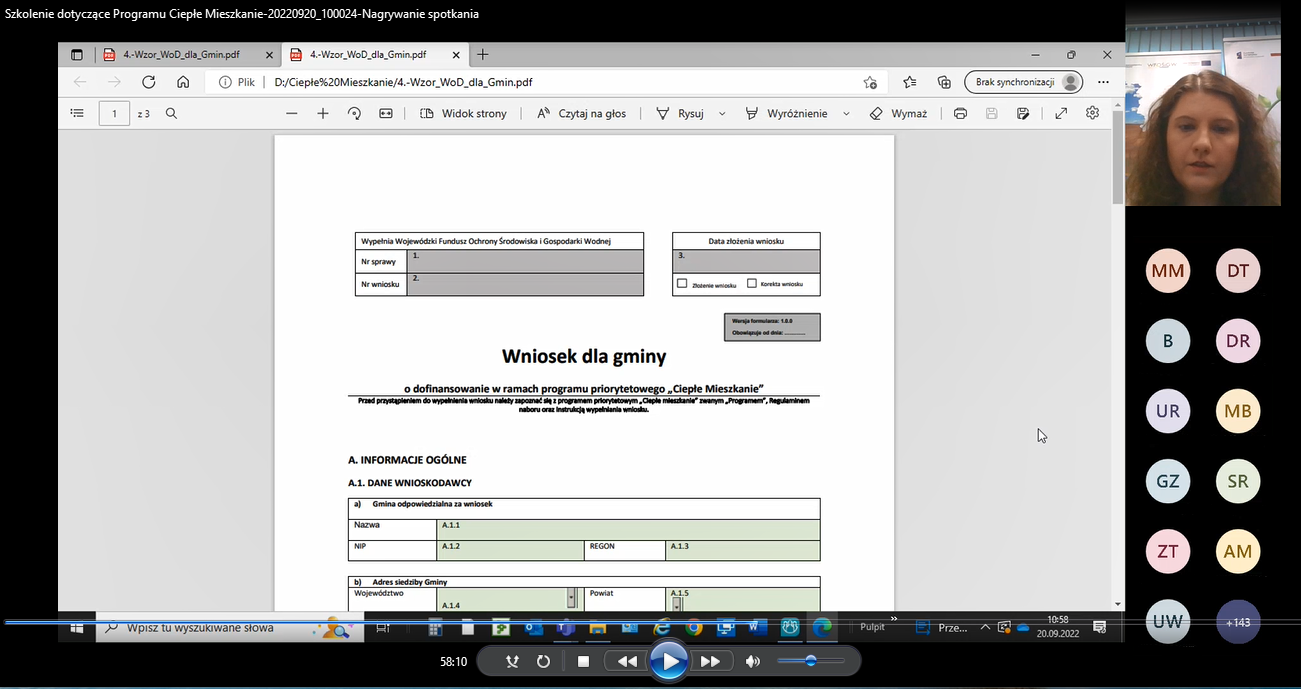 Widok prezentacji multimedialnej.