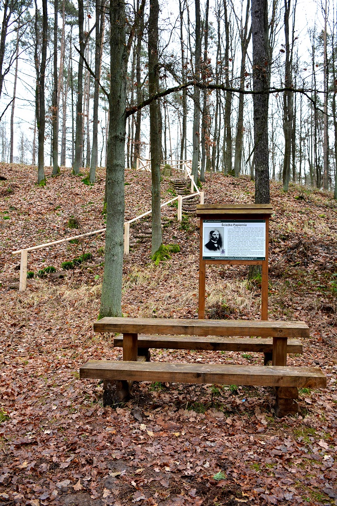 Zdjęcie przestawia obelisk i tablicę o F. Rożańskim.