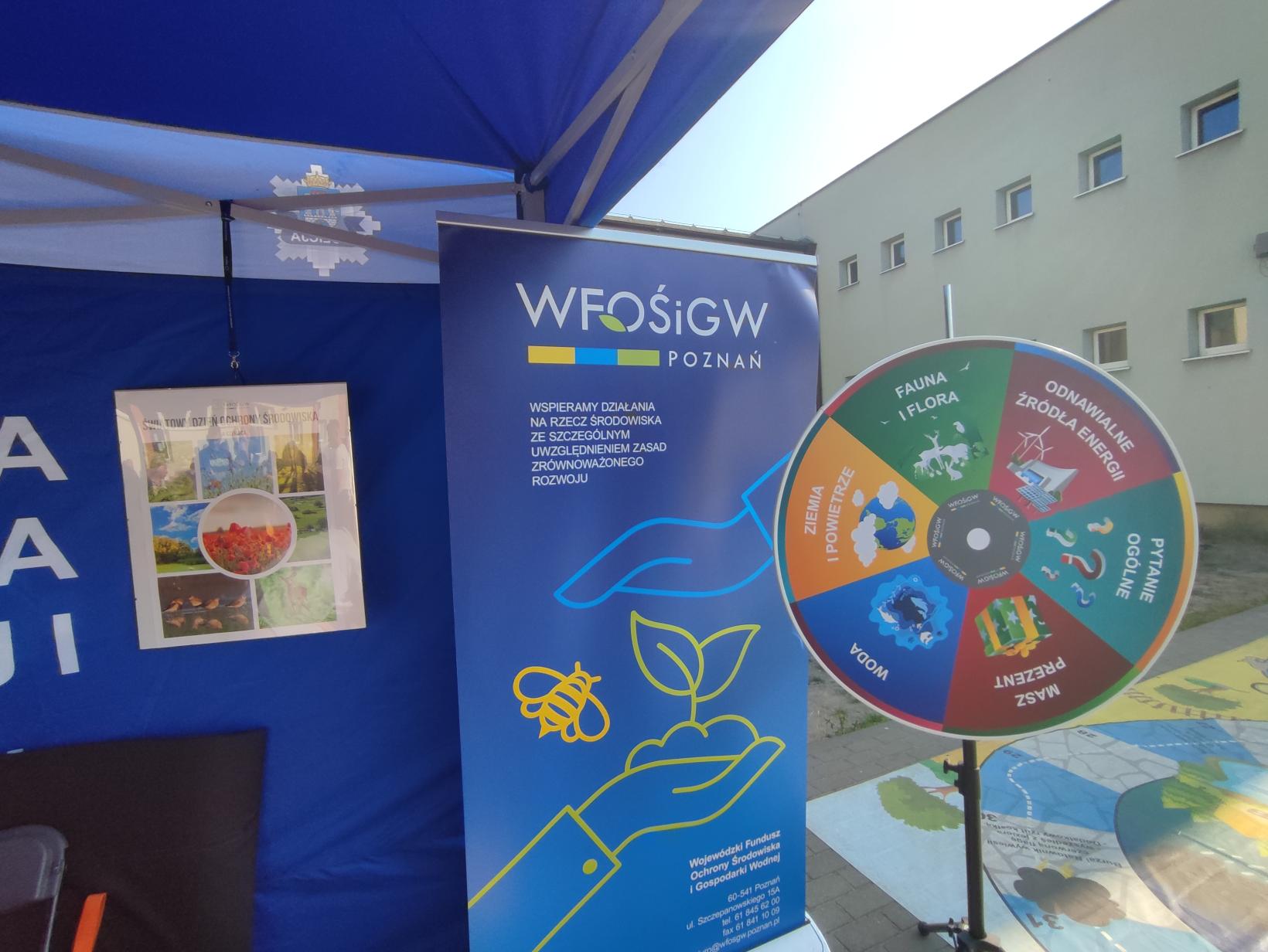 Koło fortuny na stoisku