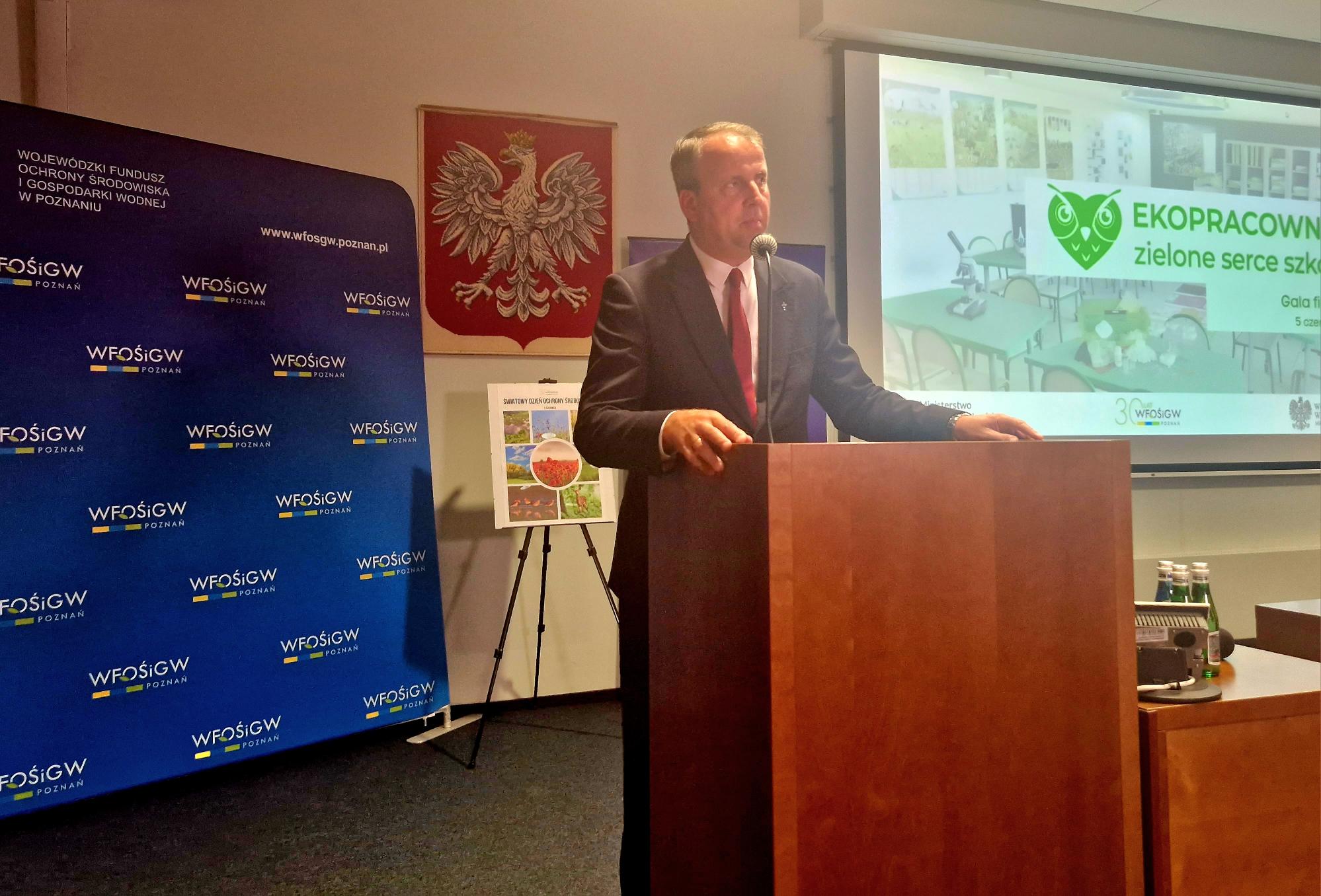 Wystąpienie Wojewody Wielkopolskiego Michała Zielińskiego.