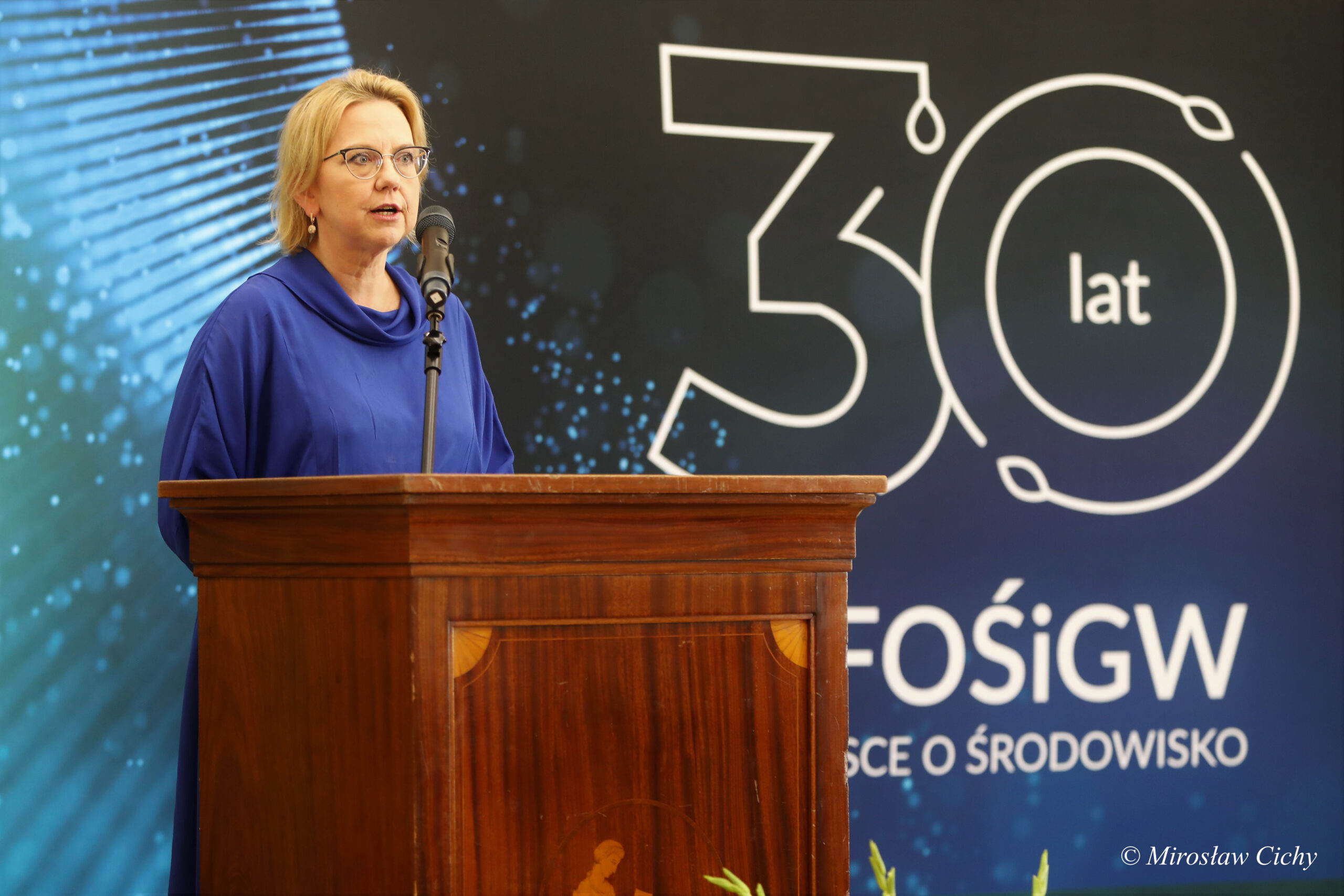 Minister Anna Moskwa podczas przemówienia.