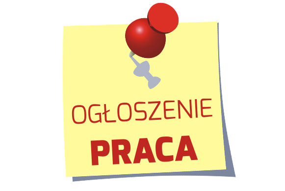 napis: ogłoszenie praca