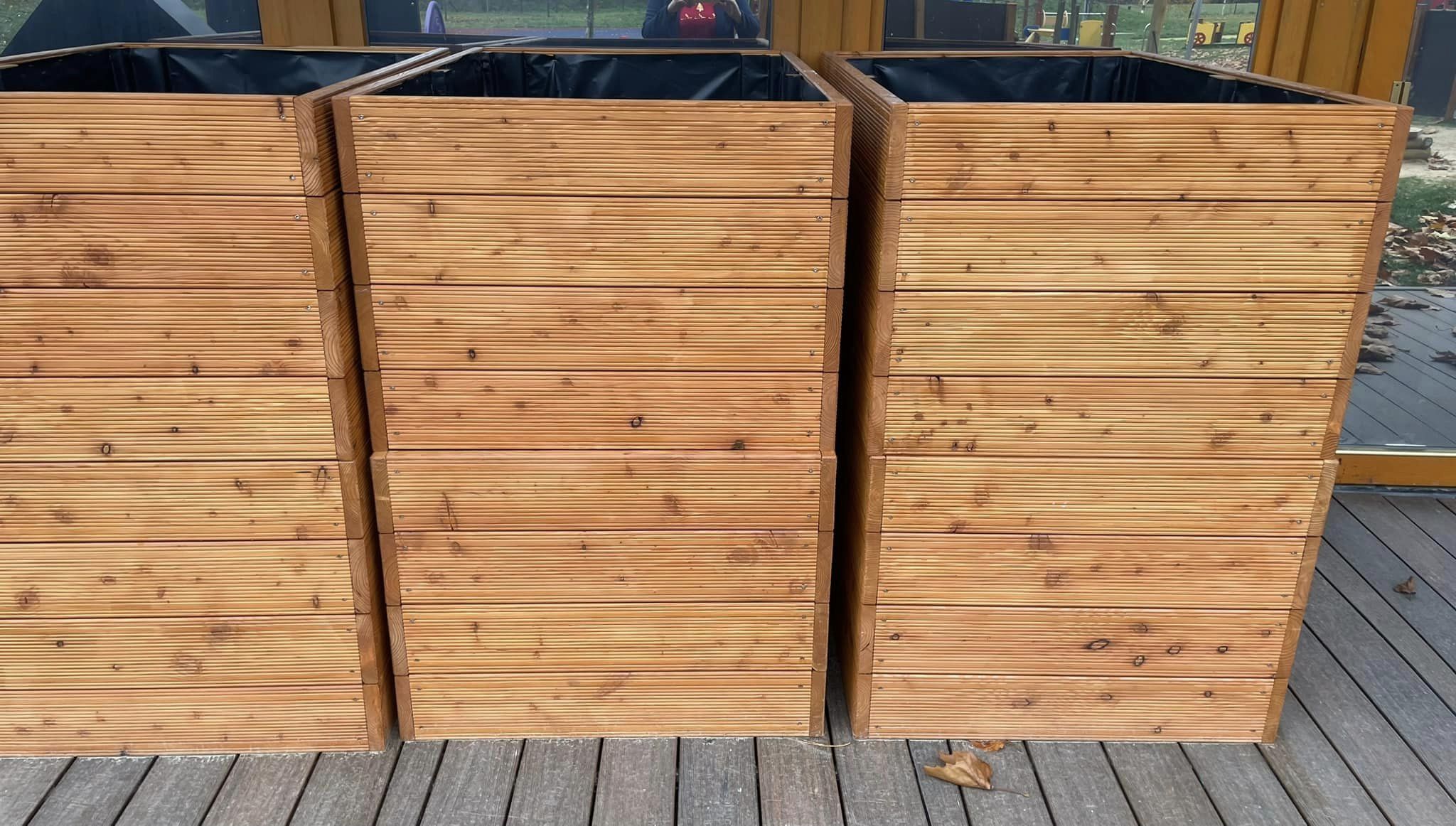 Wyposażenie eko-ogródka - donice - warzywniaki.