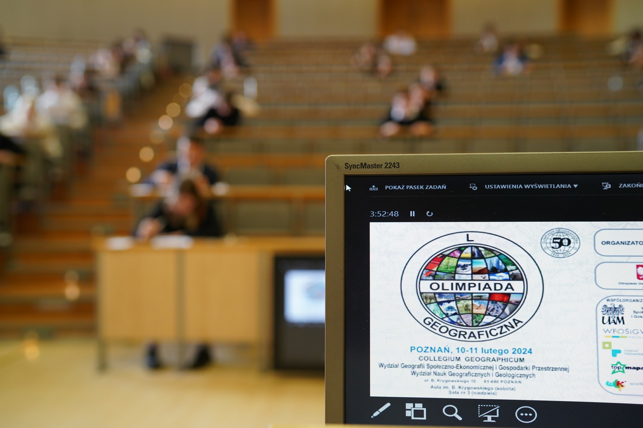 Widok na salę wykładową.