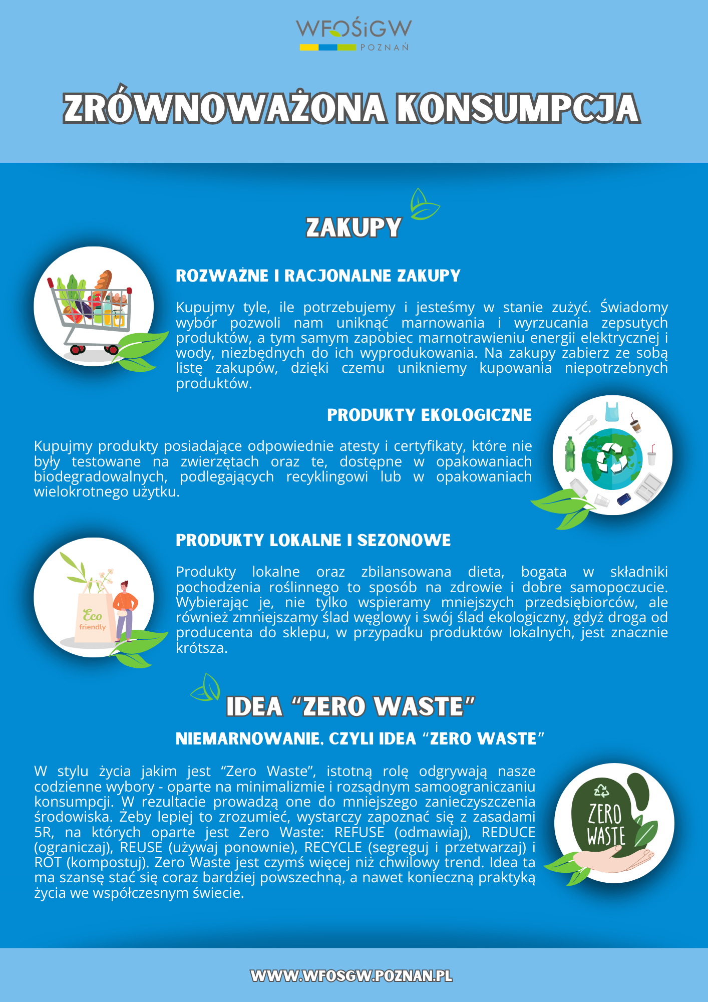 Ulotka "Zrównoważona konsumpcja" strona 1
