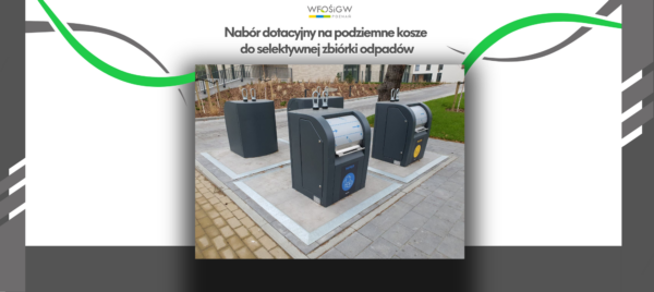 Grafika przedstawiająca podziemne pojemniki na odpady.