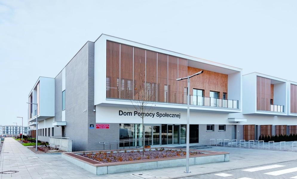 Zdjęcie przedstawia projekt budynku Domu Pomocy Społecznej.