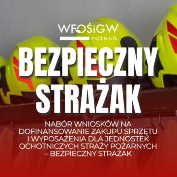 grafika z napisem bezpieczny strazak